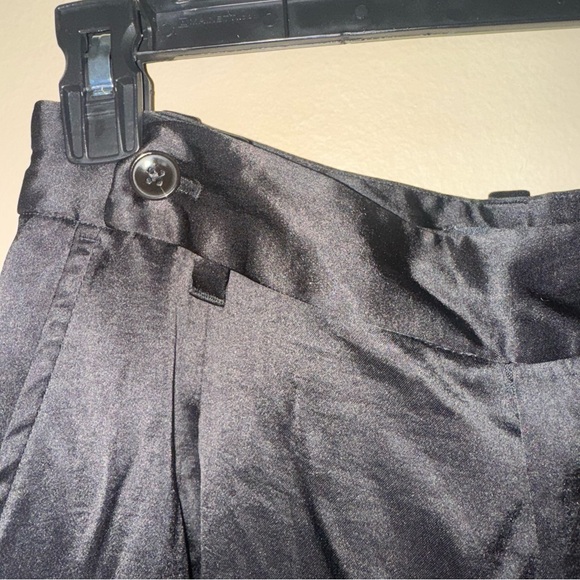 Madewell Petite Black The Harlow Wide Leg Pant in Satin Size 0P - Picture 7 of 13